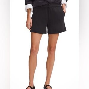 Lululemon women’s large black high rise softstreme modal shorts athleisure